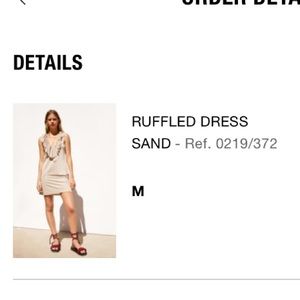 Zara Ruffled Dress Sand